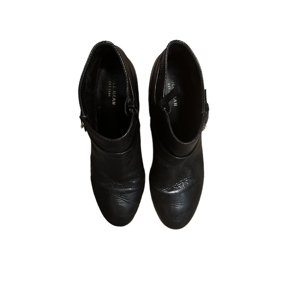 GUC Cole Haan Belted Black Booties 38 - Picture 3 of 8